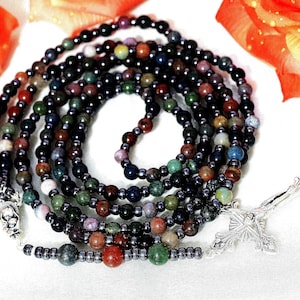 Gemstone Rosary - 15 Decade - Original Rosary - Pater Noster - Catholic - Custom