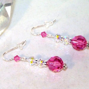 Swarovski Crystal Bridal Earrings - MADE TO ORDER in Any Color - Sterling Silver Wires with Swarovski Crystals