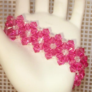 Swarovski Crystal Jewelry - Bride, Bridesmaids, Maid of Honor Bracelet - Any Color - Shown in Rose bild 1