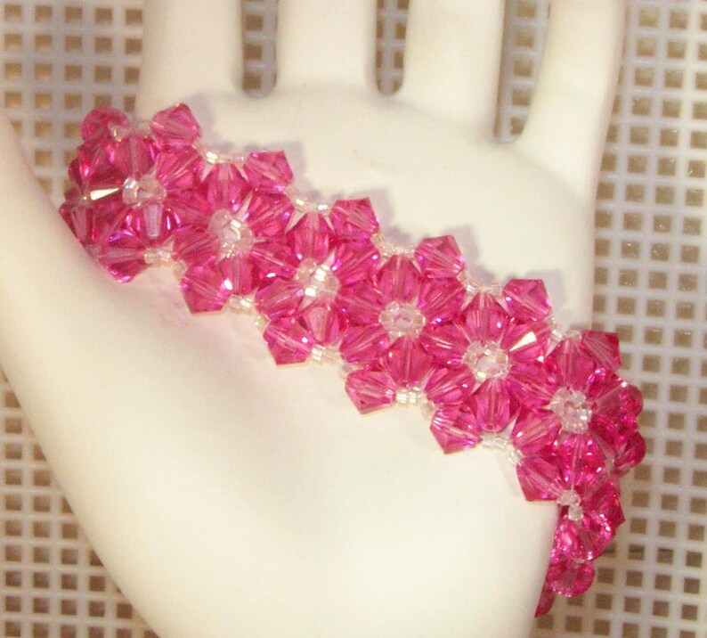 Swarovski Crystal Jewelry - Bride, Bridesmaids, Maid of Honor Bracelet - Any Color - Shown in Rose bild 1