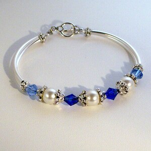 Swaroski Crystal and Pearl Jewelry - Bride or Bridesmaid Bracelet - Any Color