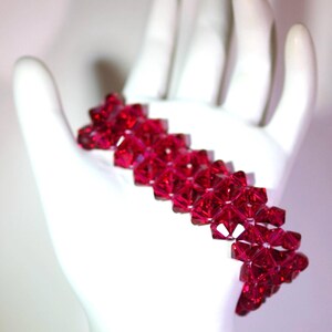 Swarovski Crystal Jewelry - Bride, Bridesmaids, Maid of Honor Bracelet - Any Color - Shown in Ruby