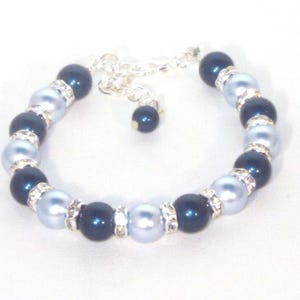 Swarovski Pearl & Crystal Jewelry - Crystal Petrol and Light Blue - Made to Order - Any 2 colors