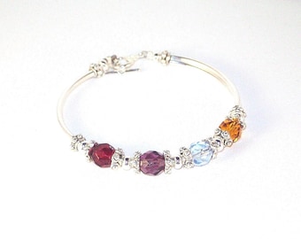Swarovski Crystal Jewelry -  Mothers or Grandmothers Bracelet -