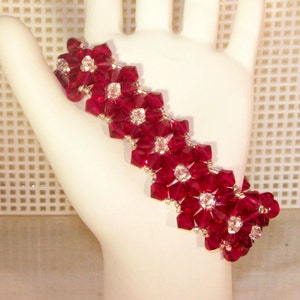 Swarovski Crystal Jewelry - Bride, Bridesmaids, Maid of Honor Bracelet - Any Color - Shown in Rose bild 2