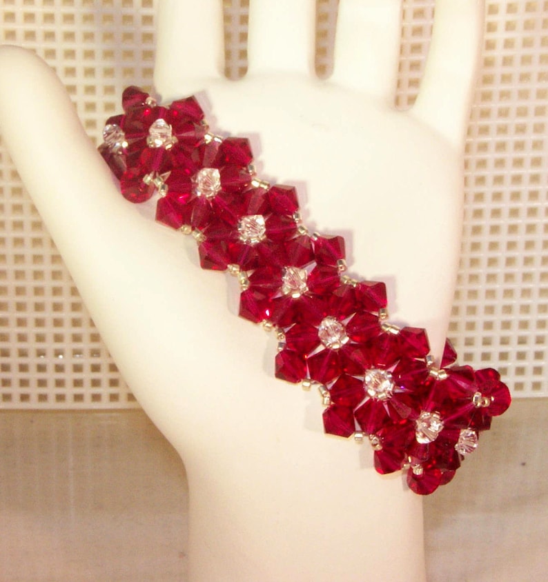 Swarovski Crystal Jewelry - Bride, Bridesmaids, Maid of Honor Bracelet - Any Color - Shown in Rose bild 2