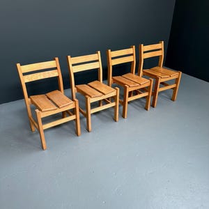 Vintage Chairs in style of MAISON REGAIN for Les Arces Retro chair design chairs brutalist chair French chairs rare seating wooden seating