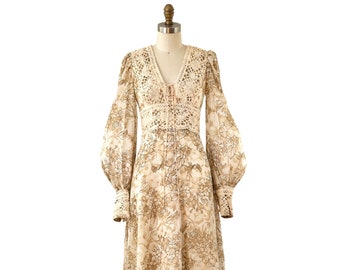 vintage 1970's dress ...best autumnal GUNNE SAX maxi dress