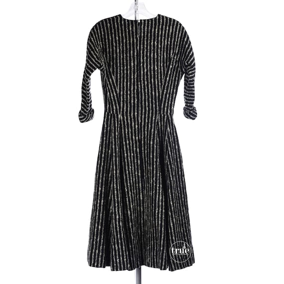 vintage 1950's dress ...striped wool sweater full… - image 6