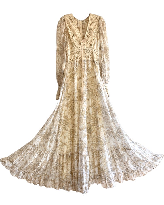 vintage 1970's dress ...best autumnal GUNNE SAX m… - image 6