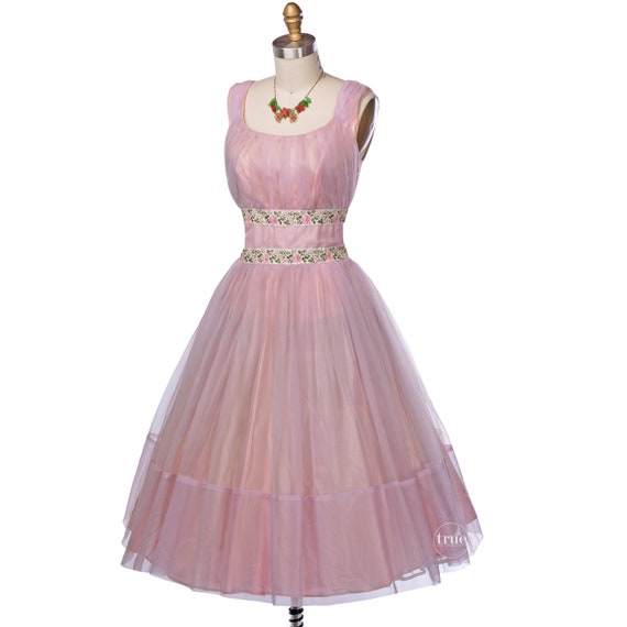 pink floaty dress