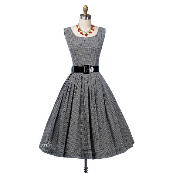 white 1950's dress