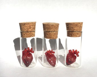 Really Tiny Glass Heart in a Jar