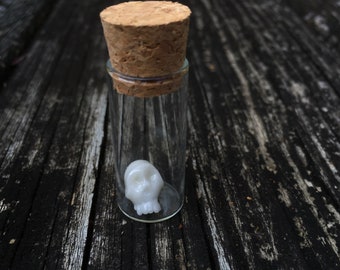 Really Tiny Glass Skull in a Jar