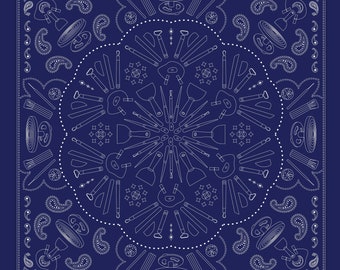Bandana con strumenti in argilla