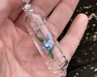 Forget-Me-Not Reliquary Necklace