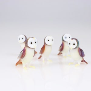 Glass Barn Owl Figurine and owlets image 10