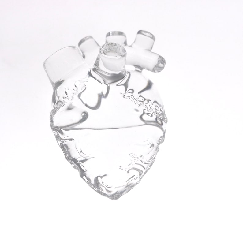 Handheld Glass Heart Etsy