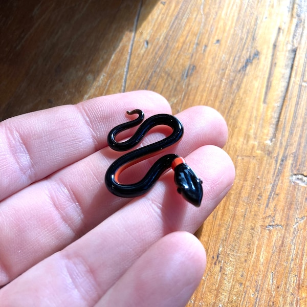 Ringneck Snake glass figurine