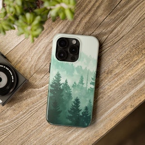 Custodia per telefono foresta, custodia per telefono albero di pino, custodia foresta, custodia per telefono naturale, custodia naturale, iPhone 14 15 pro max