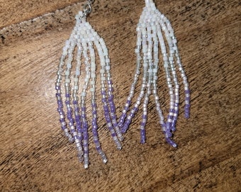Hand beaded chandelier earrings