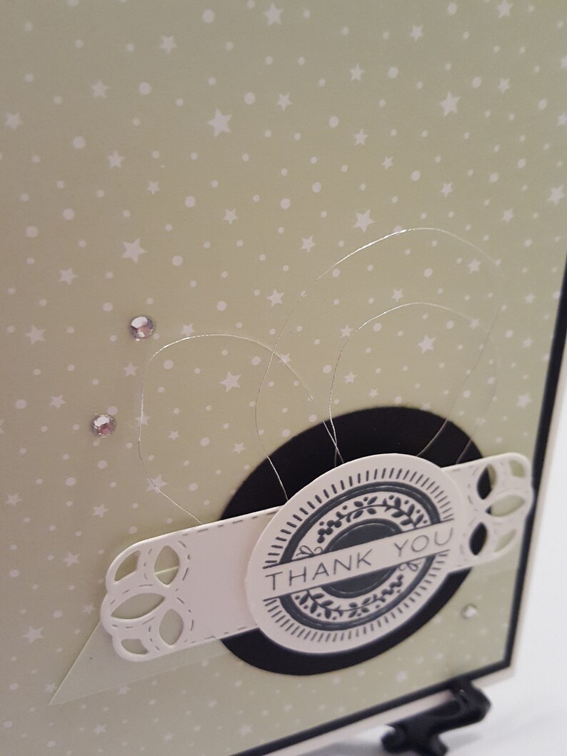 Thank You Sage Polka Dots Card
