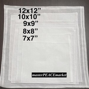 White Cotton Handkerchiefs: Classic Hankies, All Sizes Available - Just Like Grandpa&#39;s