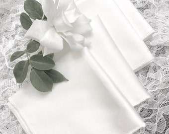 100% LUXURY Cotton Handkerchiefs for him or her, Cotton Handkerchiefs, White SUPIMA Cotton Hankies, Soft Luxury, All Sizes