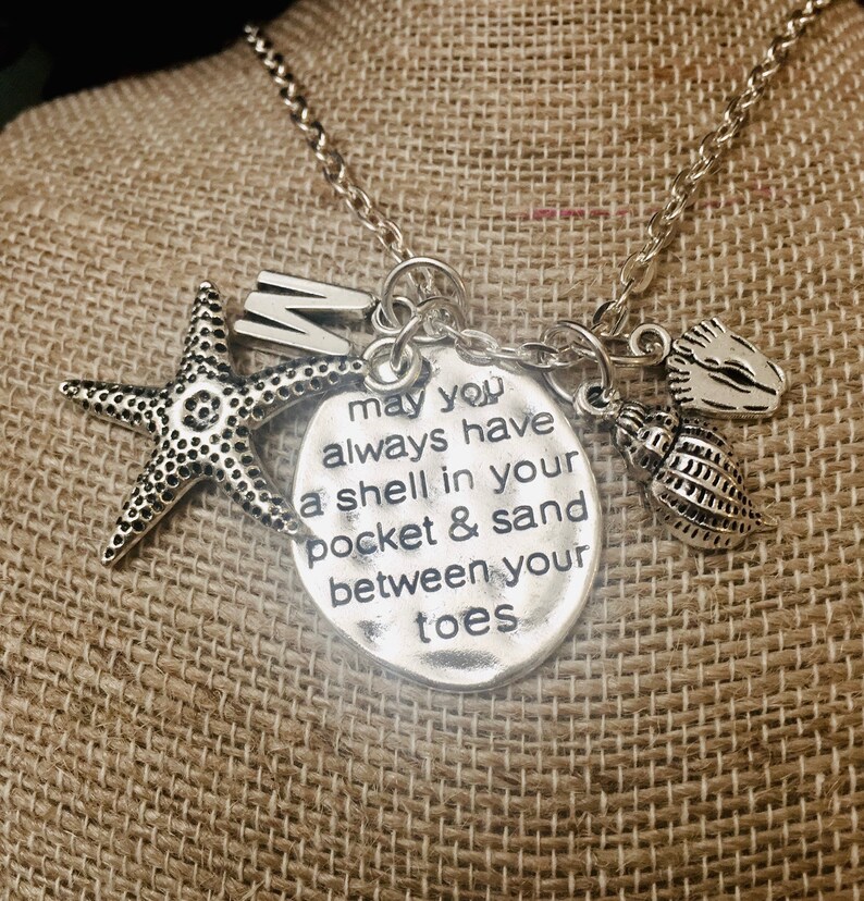Beach Necklace Personalized Beach Lover Necklace Starfish Etsy