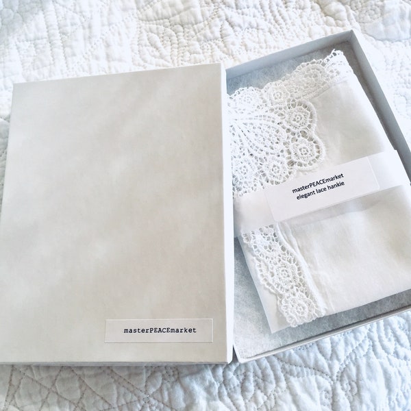 Elegant Handkerchief, Fancy Hankerchief, Bridal Hankie, Wedding Hanky, Lace Handkerchief, Vintage Style Hankie, with Lavender Sachet - 06