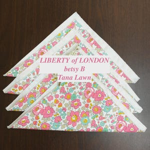 HANKIES, Liberty  of London Handkerchiefs, BETSY B, Hankys, Handkerchieves, Hankerchief, Reusable, 9x9" 7x7" Ala-Carte