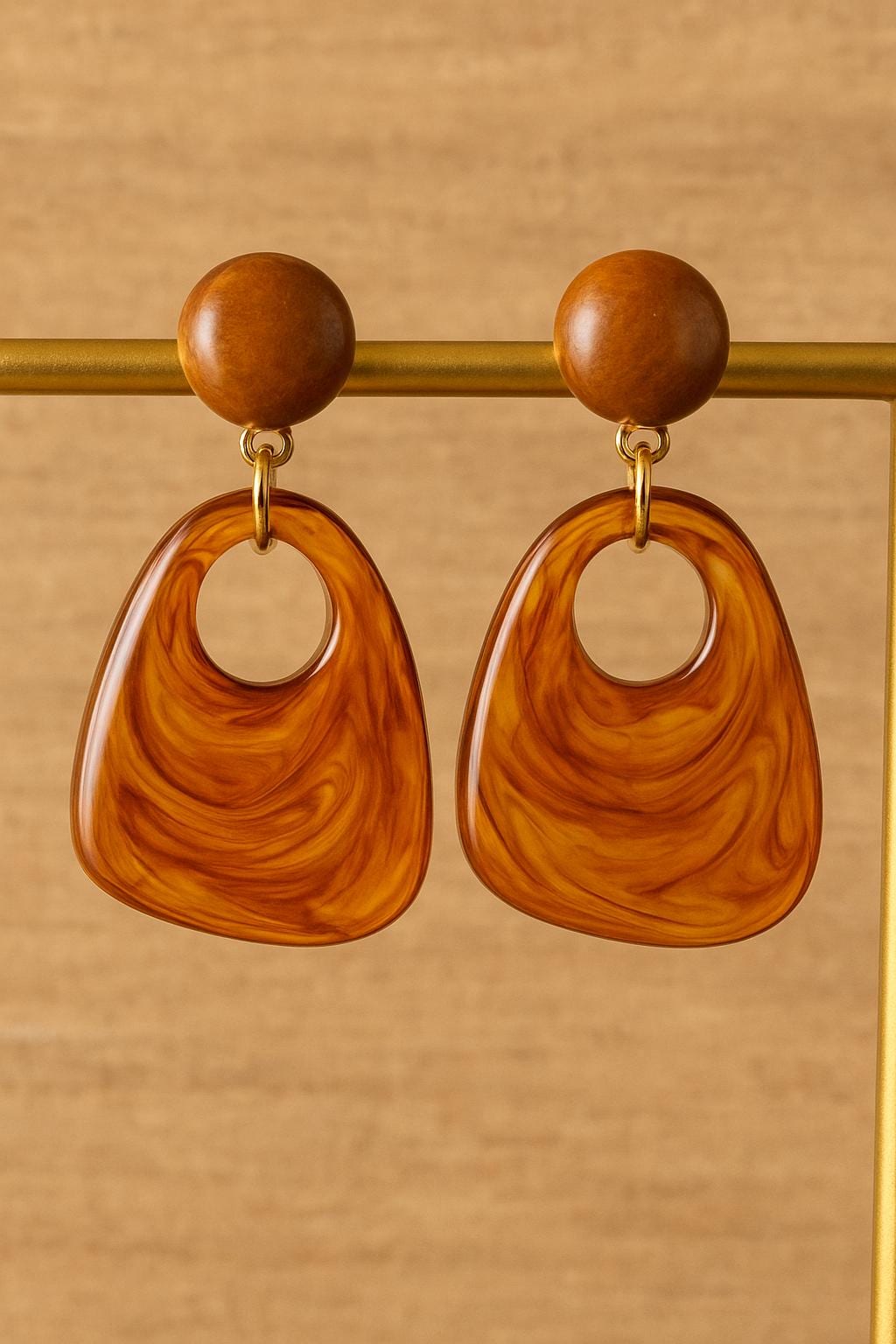 Boucles D'oreilles Clips Vintage - Noir, Occasion, Envoi International Possible
