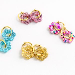 Boucles D'oreilles Clips En Forme De Roses - Vertes, En Porcelaine - Neuf Sans Emballage