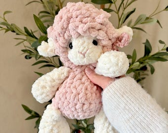 Agneau en peluche personnalisé en peluche, doux et confortable, décoration de chambre d'enfant, jouet unique, cadeau mignon, agneau
