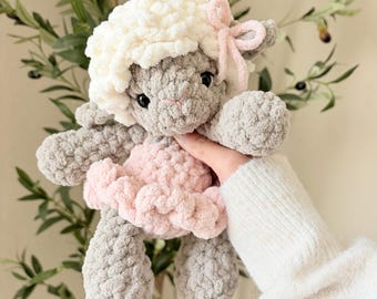Personalized plush Ballerina lamb stuffed animal soft cozy plush nursery decor toy unique lamb cute gift Ballerina Dress lamb