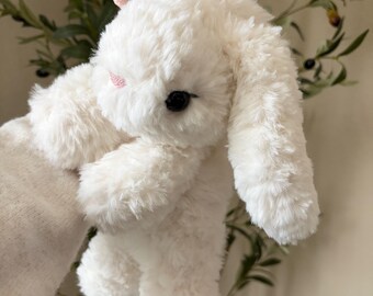 Lapin personnalisé en peluche confortable, décor animalier, joli lapin en peluche, cadeau lapin