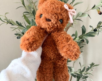 Ours en peluche personnalisé, décoration animalière confortable, joli ours en peluche, cadeau lesté, animal en peluche