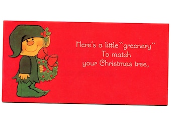 vintage christmas money card 1970s cute elf red money check holder kids christmas gift a little greenery merry christmas hallmark - Christmas Card Money Holder vintage christmas money card 1970s cute elf red money check holder kids christmas gift a little greenery merry christmas hallmark - Christmas Card Money Holder