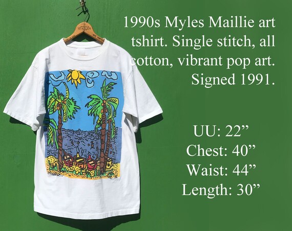 1990s Myles Maillie Vintage Graphic T-shirt Pop A… - image 8