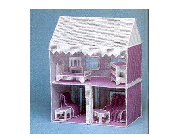 Plastic Canvas Dollhouse Pattern Easy Beginners Doll House and Etsy