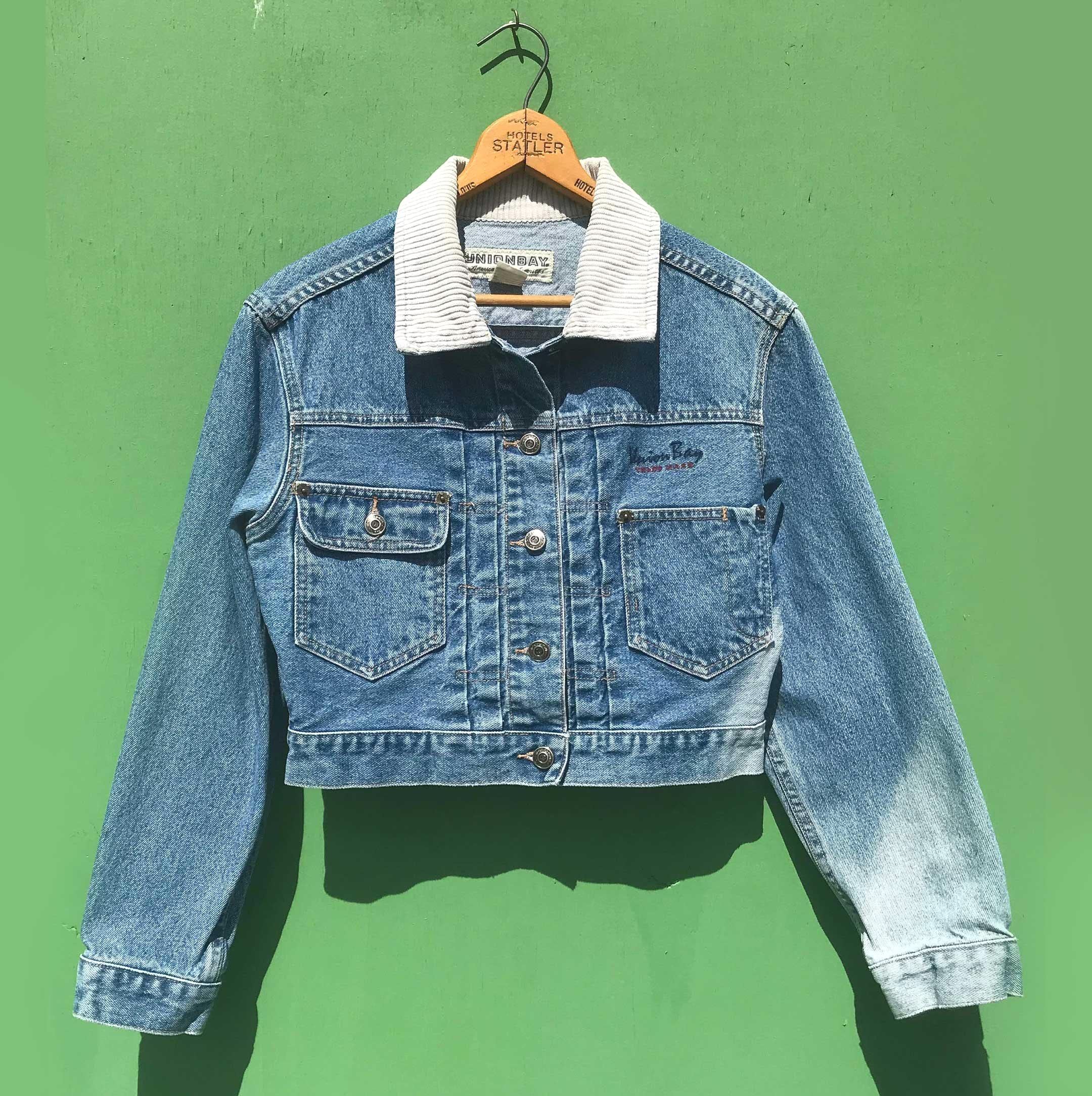 80s Acid Wash Crop Jacket - Etsy