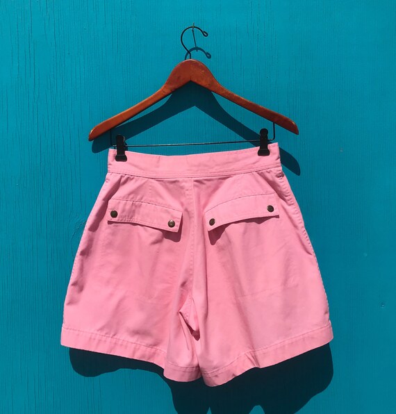 1980s Pink High Waist Shorts Waist 29 Cotton High… - image 8