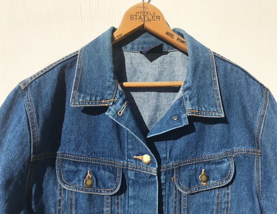 1980s Brittania Denim Jacket w Pockets Vintage In… - image 2