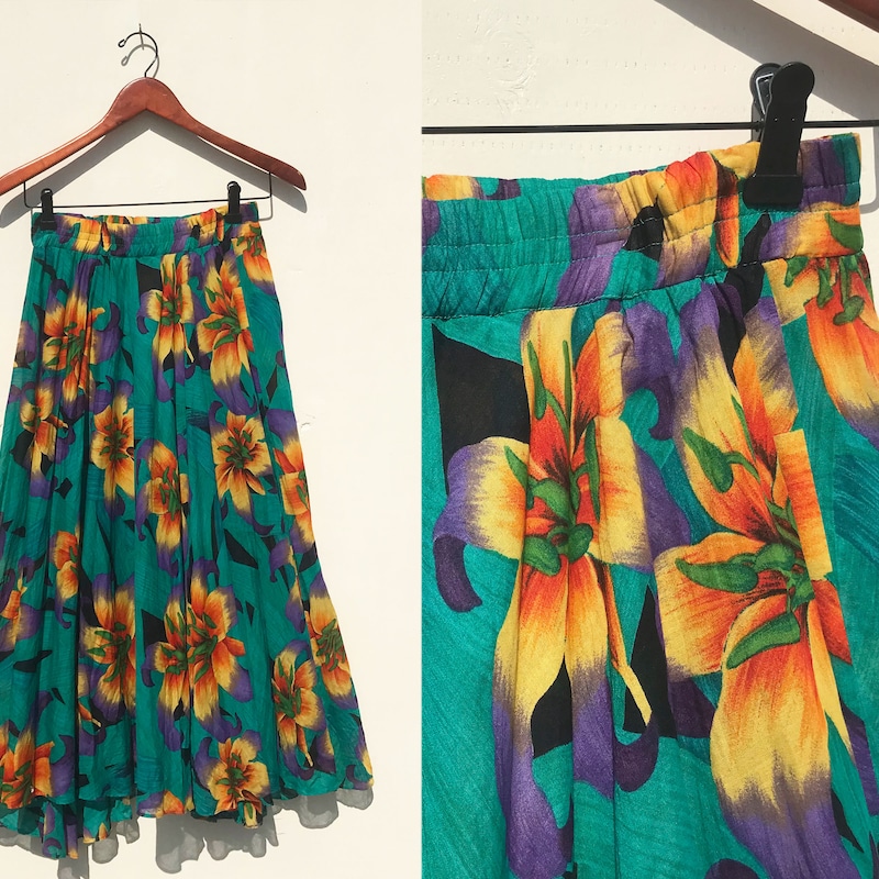 Stripe Cotton Circle Skirt