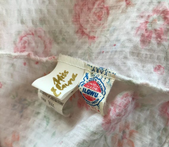 Vintage Housecoat Duster Floral Ruffles Seersucke… - image 5
