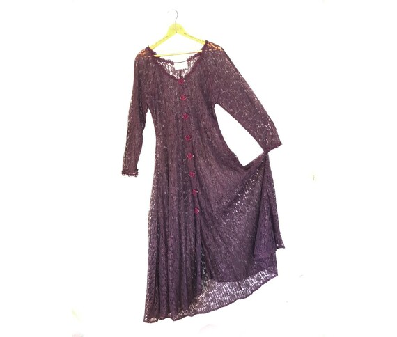 purple lace maxi dress