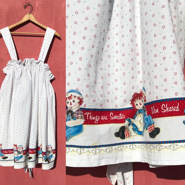 Vintage Rag Doll Pinafore Adult Size Raggedy Ann Costume Handmade