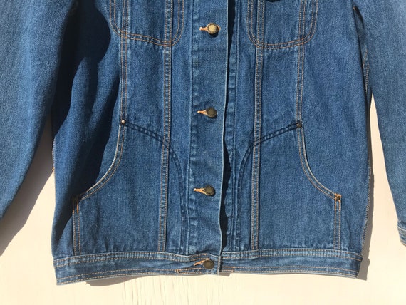 1980s Brittania Denim Jacket w Pockets Vintage In… - image 4