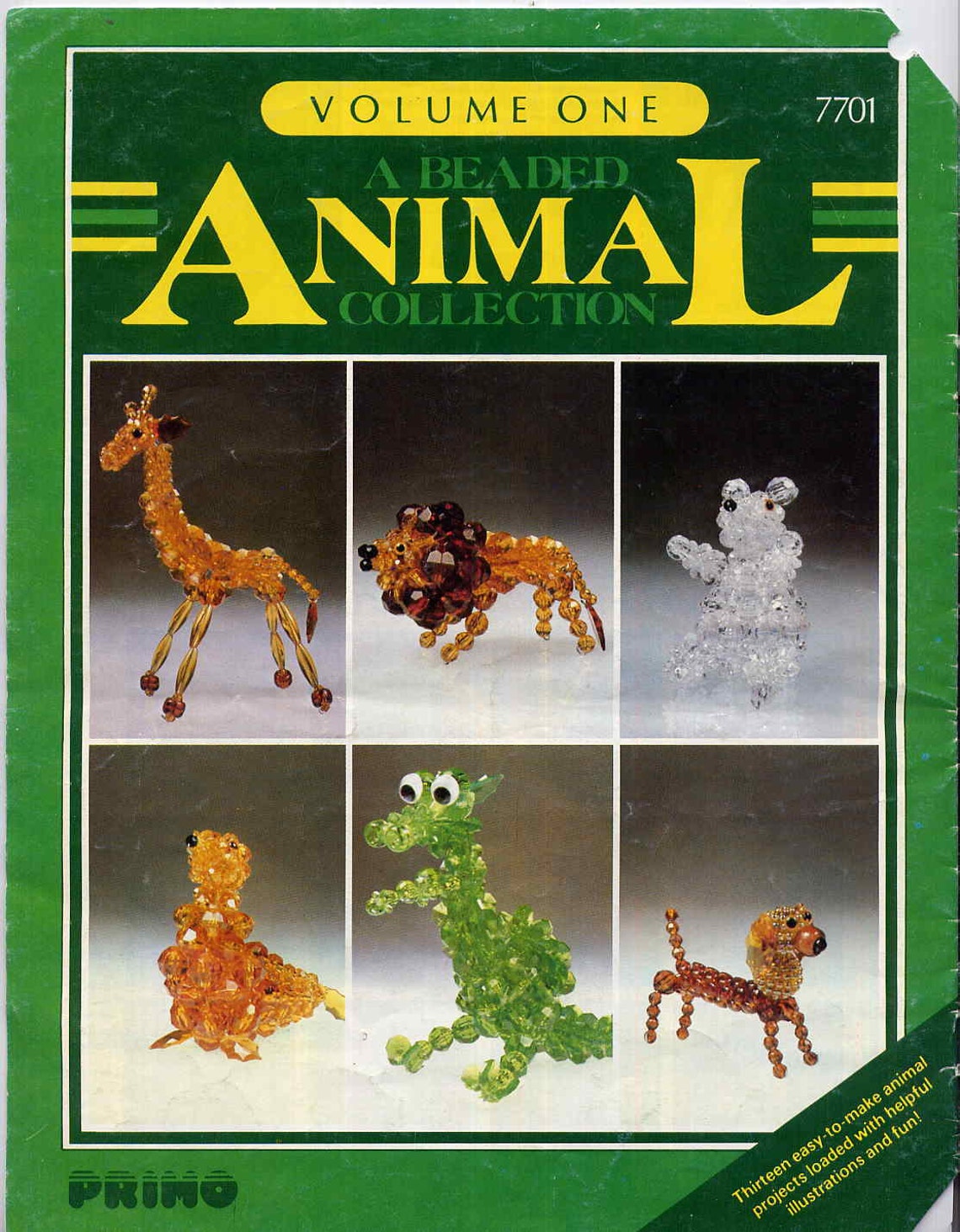 A Beaded Animal Collection Vintage Beading Craft Instruction Etsy