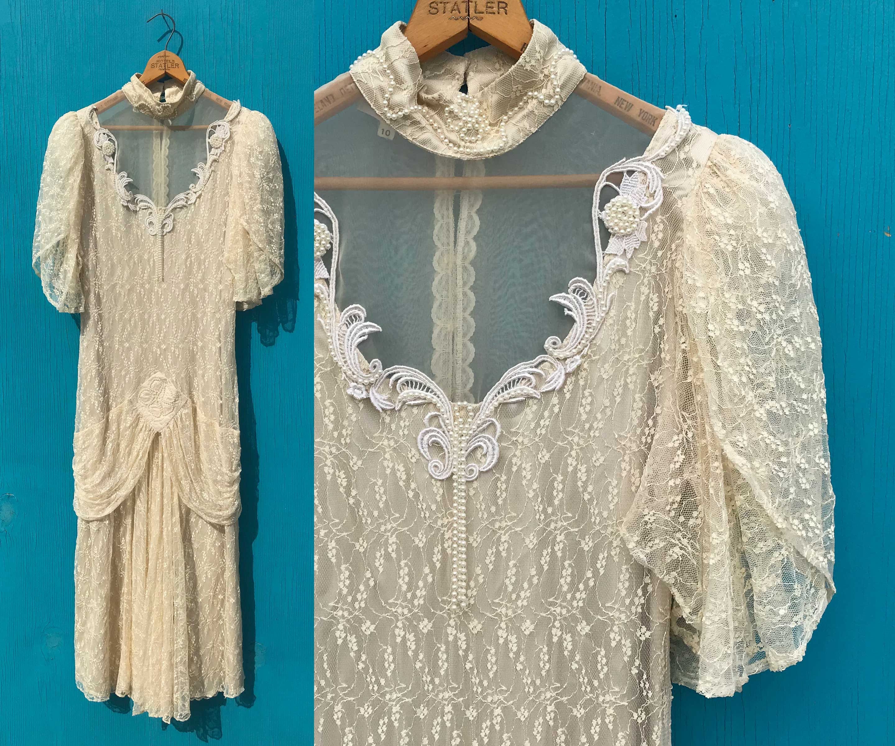 Ecru Lace Wedding Dress